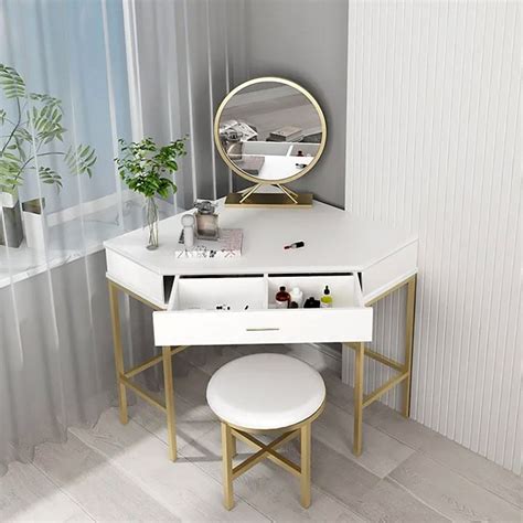 makeup table corner|corner dressing tables for bedrooms.